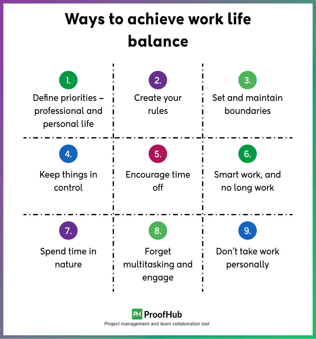 Ways to achieve work life balance