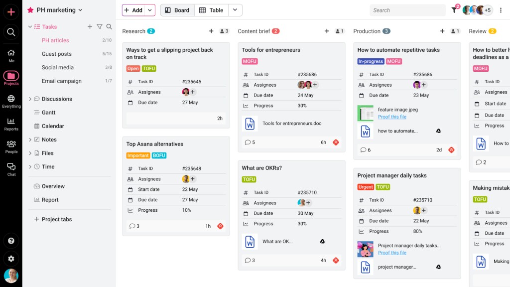 ProofHub Kanban boards