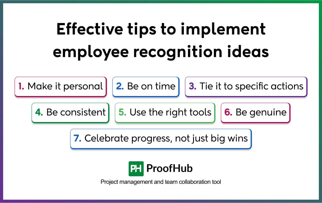 Tips for implementing employee recognition ideas effectively