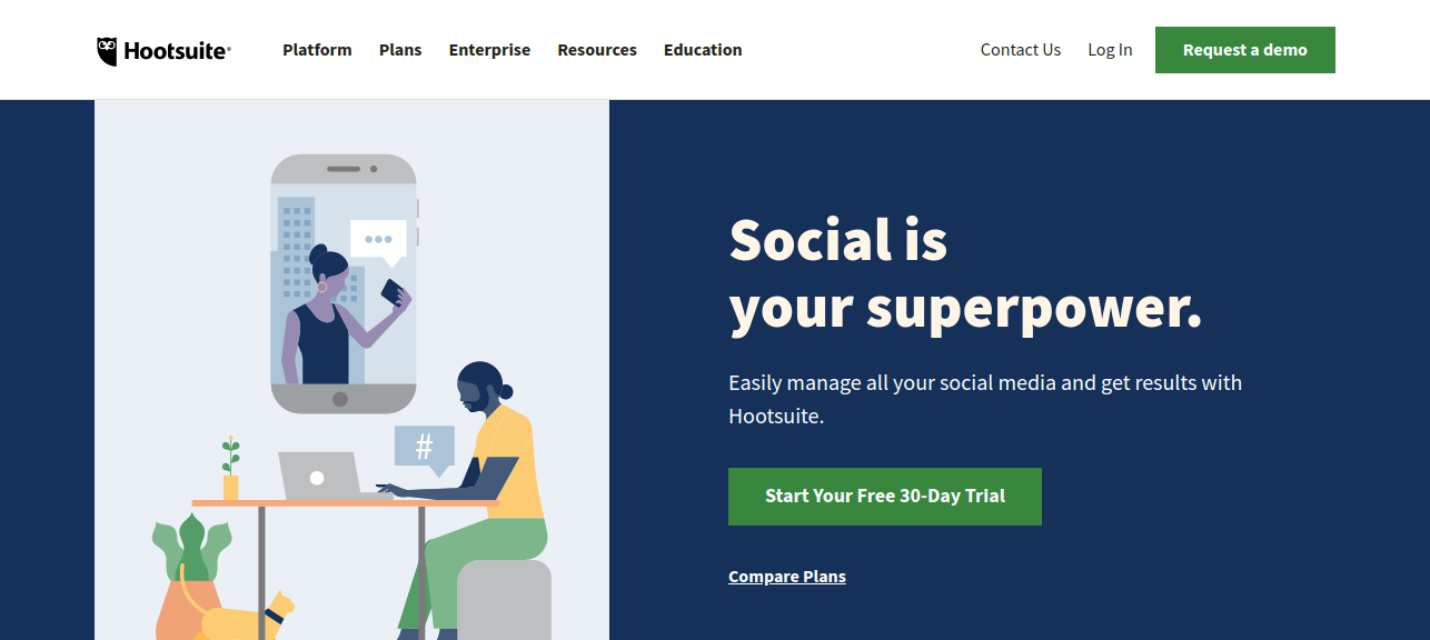 HootSuite (Social Media Marketing) as a saas applications