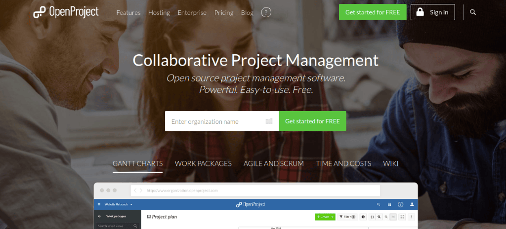 OpenProject: project management software free