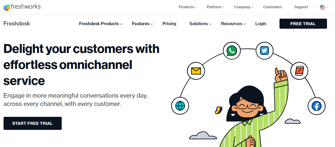 Freshdesk cloud-based customer service software