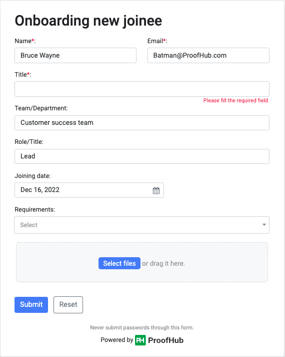 Form builder, Web forms, How to create online forms