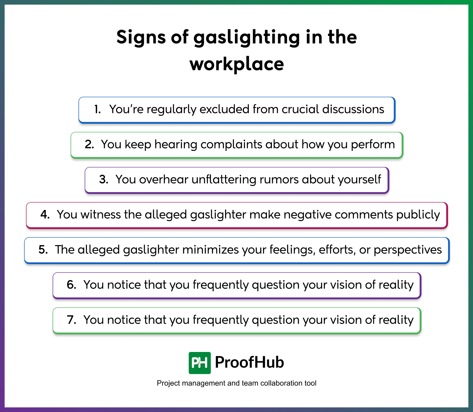 Signs of gaslighting in the workplace