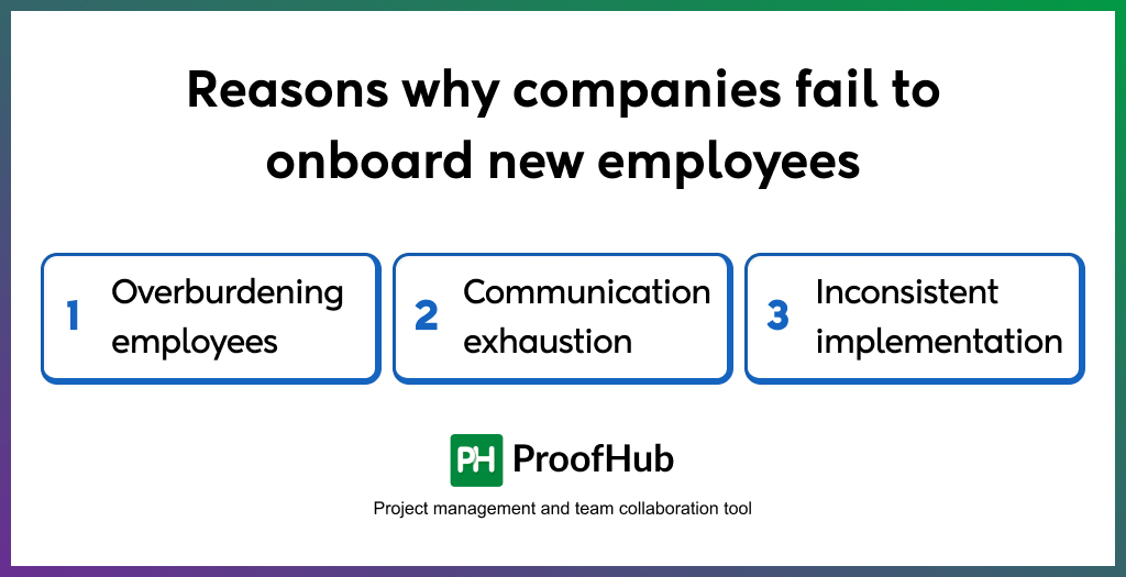 Reasons why companies fail to onboard new employees