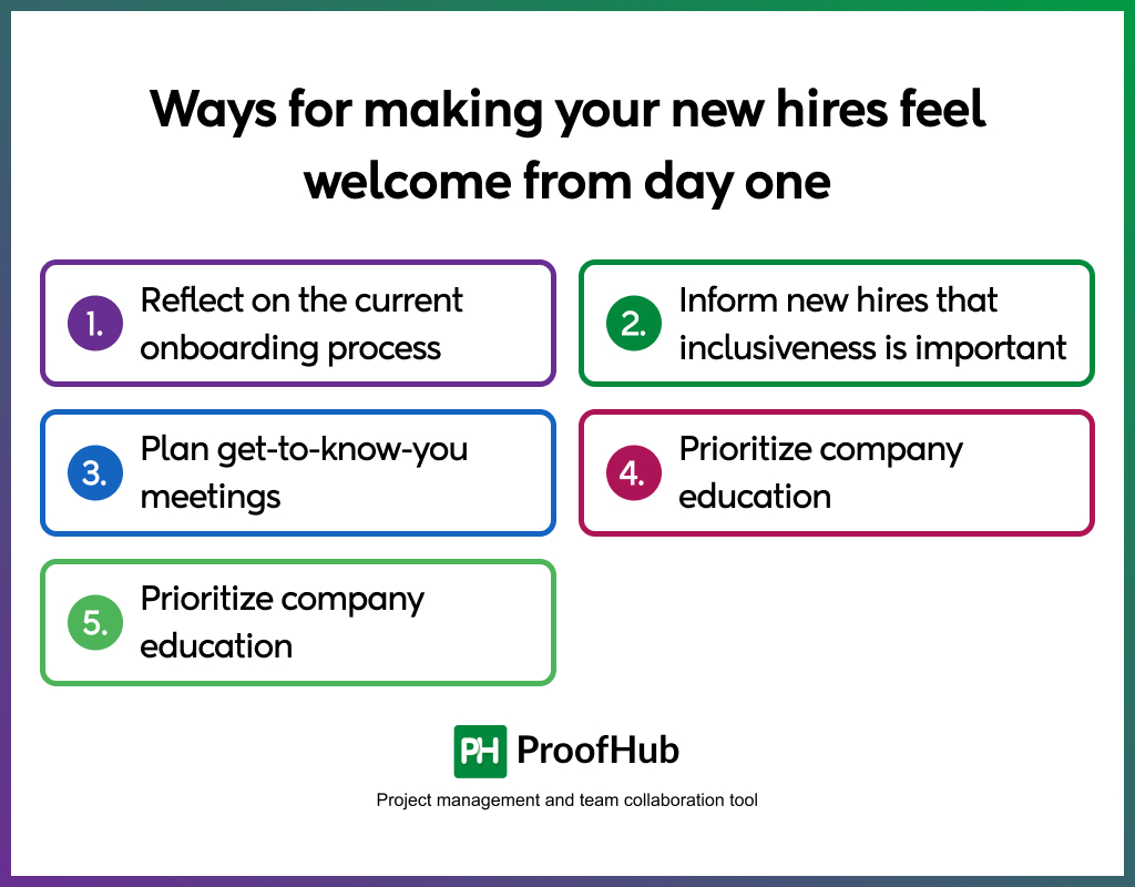 Ways for making your new hires feel welcome from day one