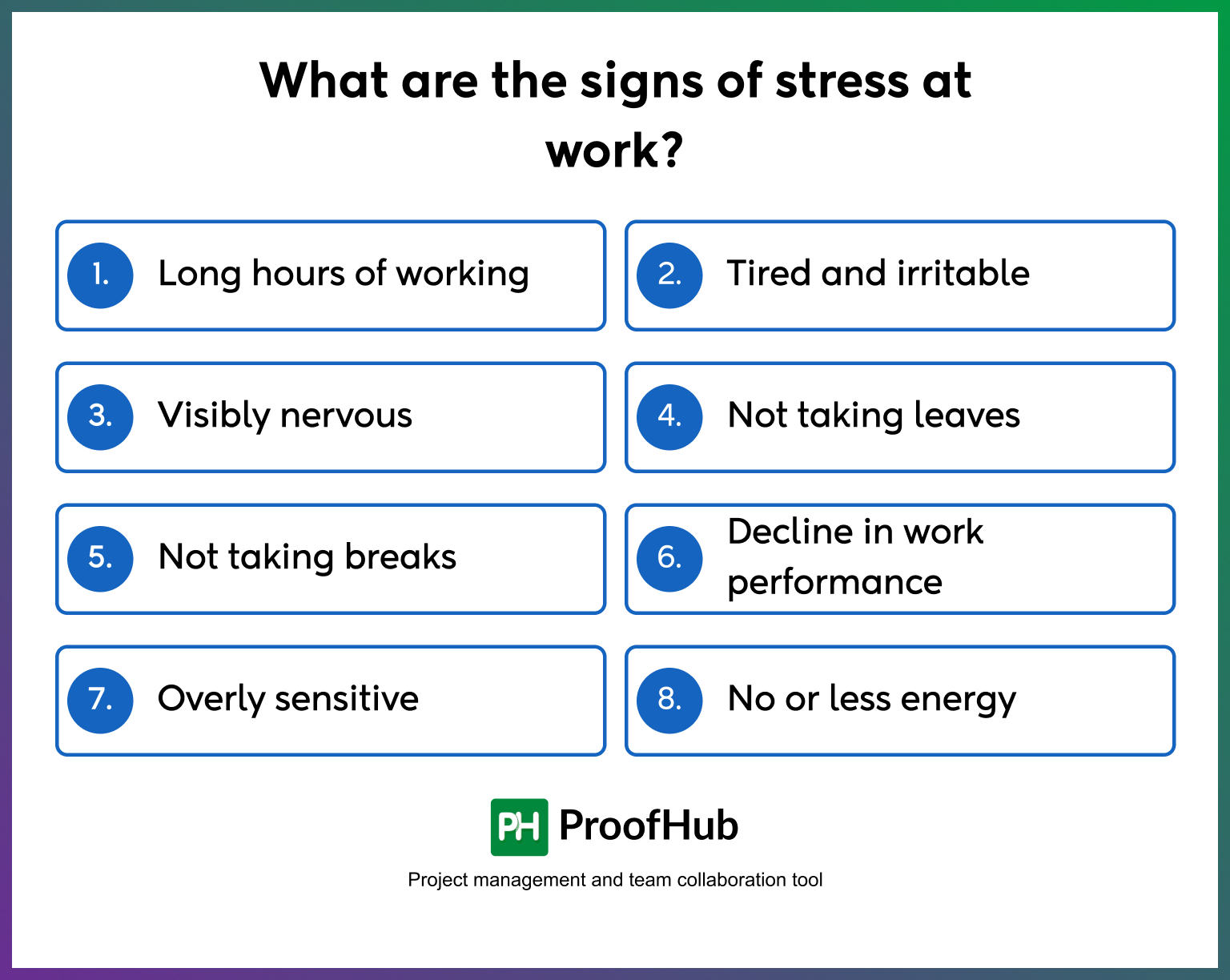 signs of stress at work