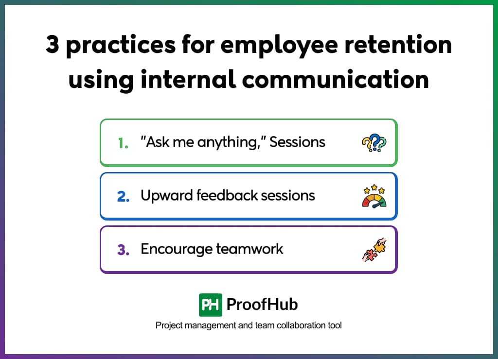 practices for employee retention using internal communication