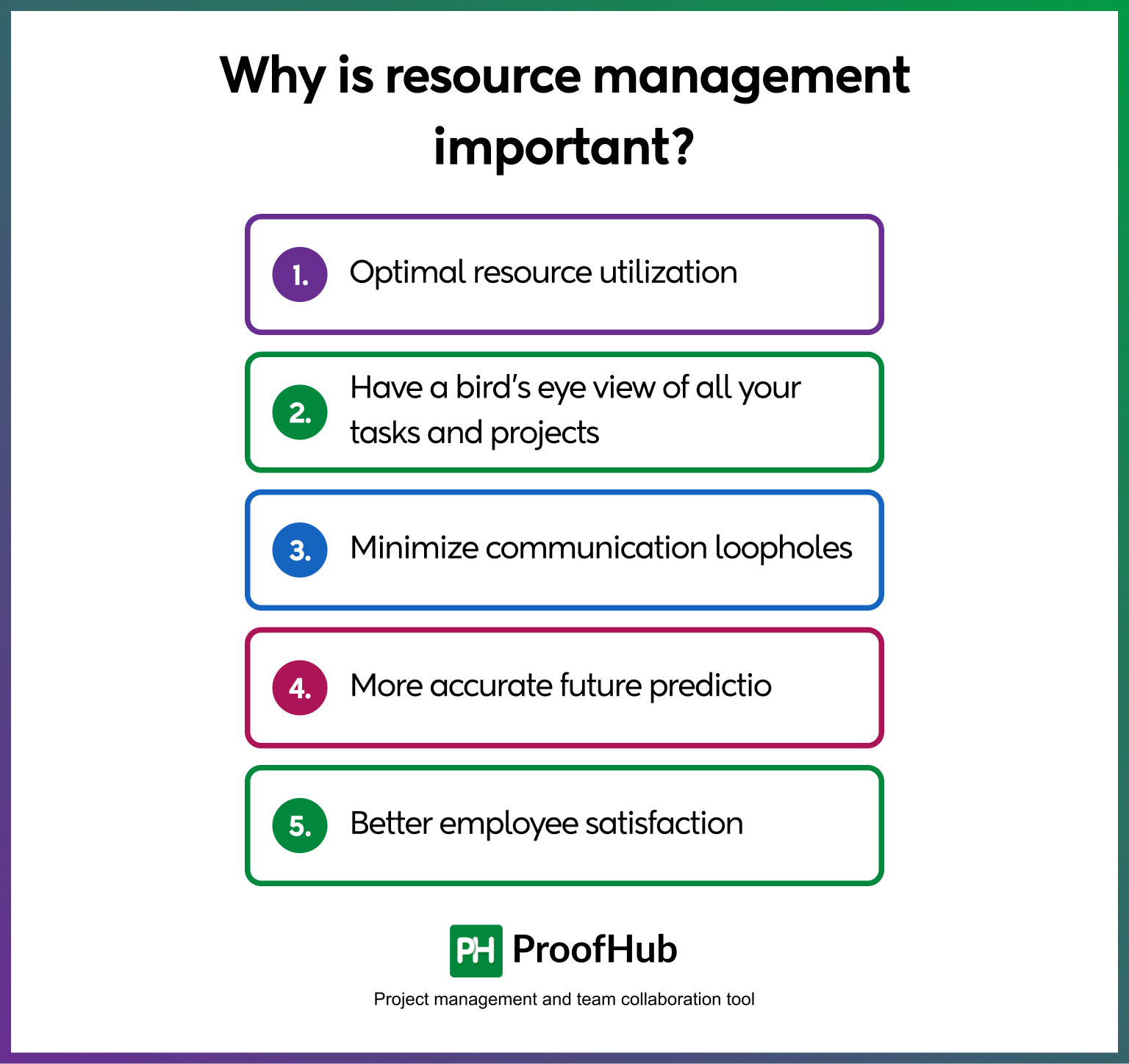 Why is resource management important