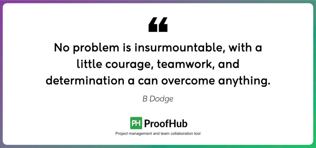 B Dodge Teamwork quote