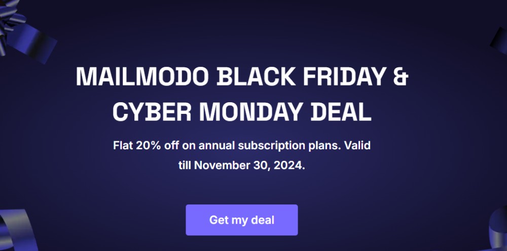 Mailmodo Black Friday deal