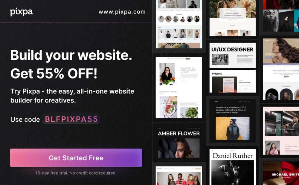 Pixpa - Black Friday offer