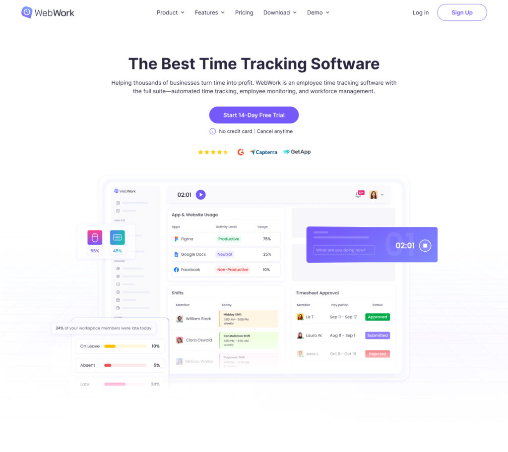 WebWork Time Tracker