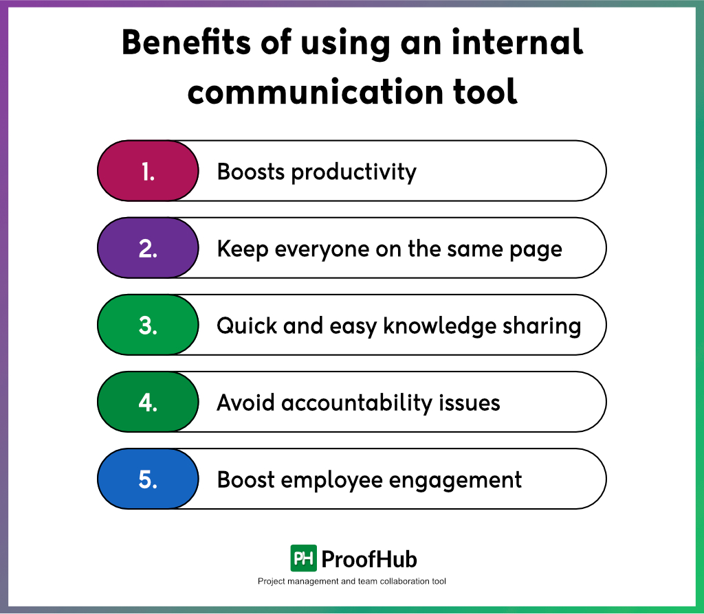 Benefits of using an internal communication tool