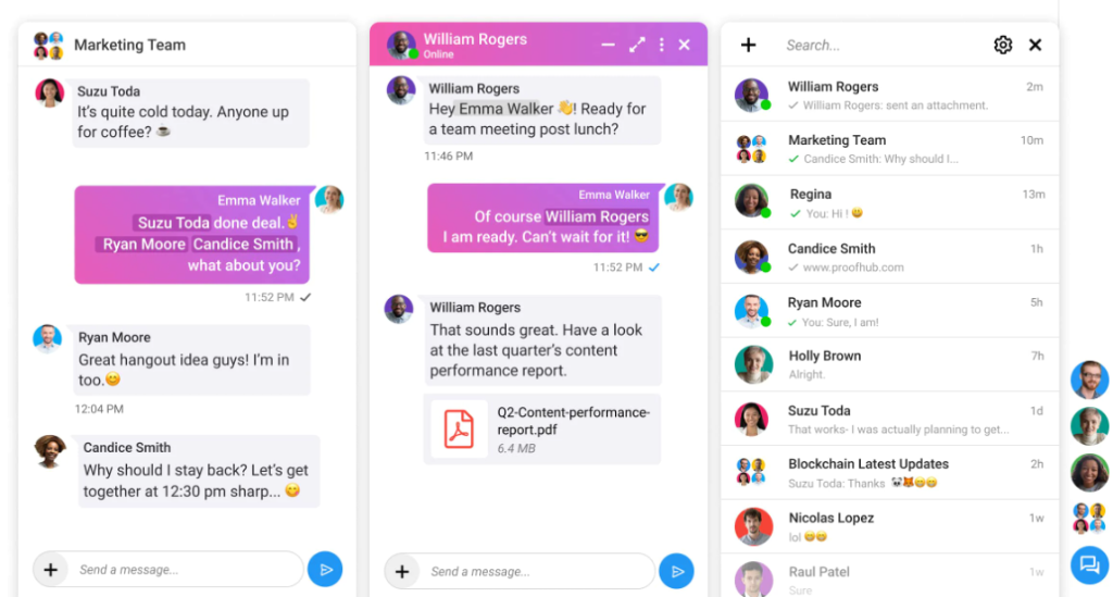 Group Chat Feature in ProofHub