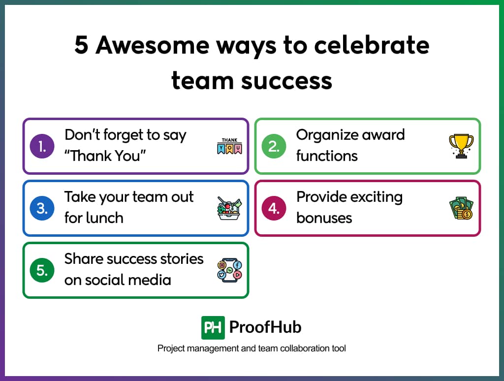 5 Awesome ways to celebrate team success