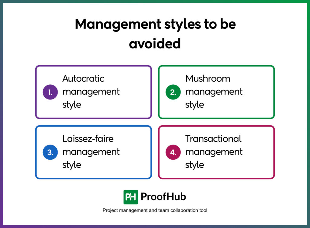 Management styles to be avoided