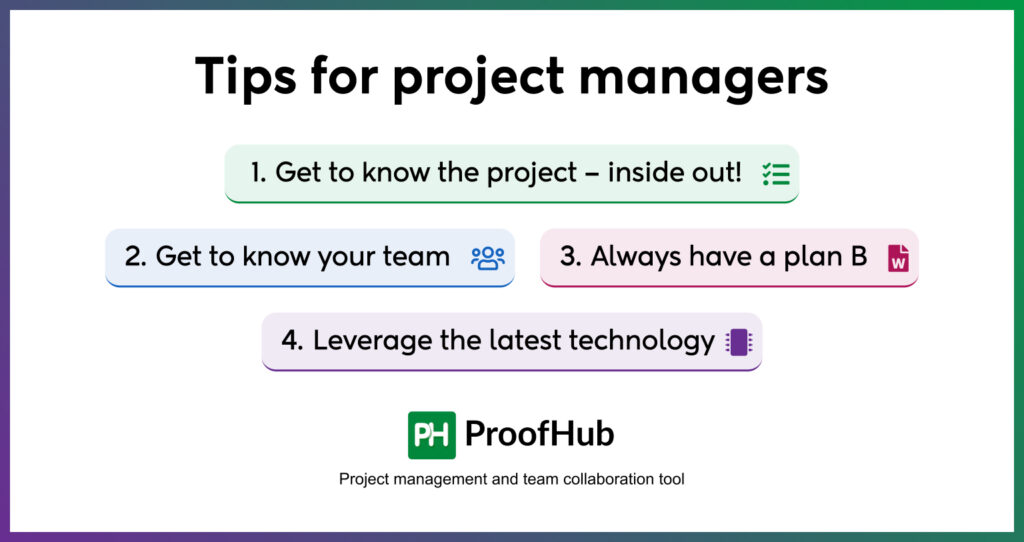 Tips for project managers