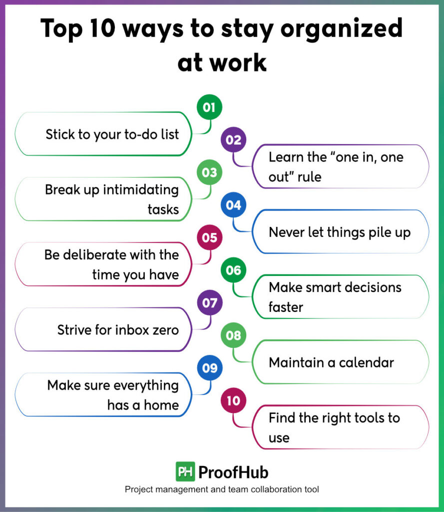 ways to stay organized at work