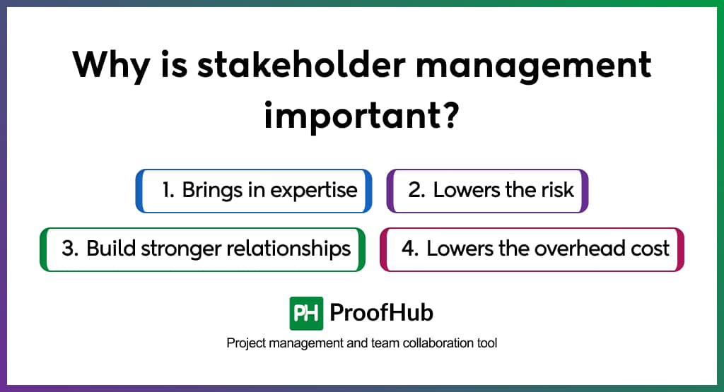 Why is stakeholder management important?