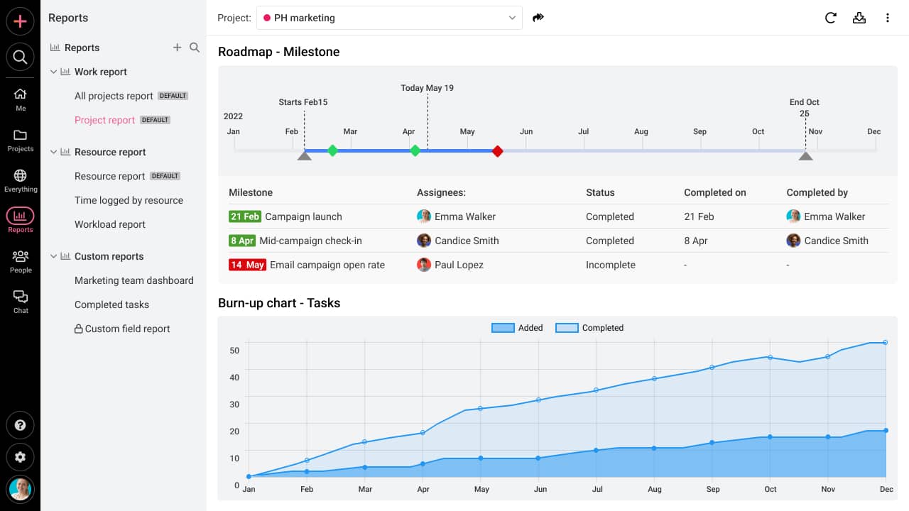 Report in proofhub