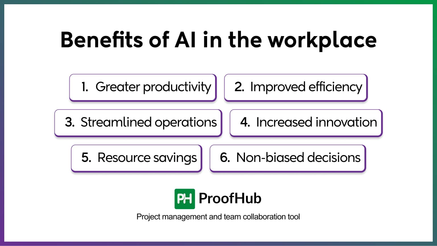 Benefits of using AI in the workplace