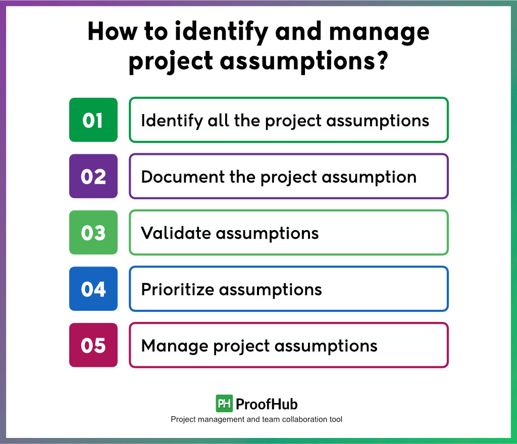 How to manage project assumptions