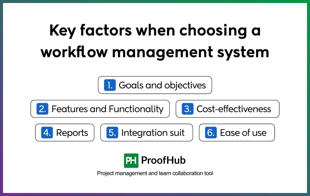 Key factors when choosing a workflow management system