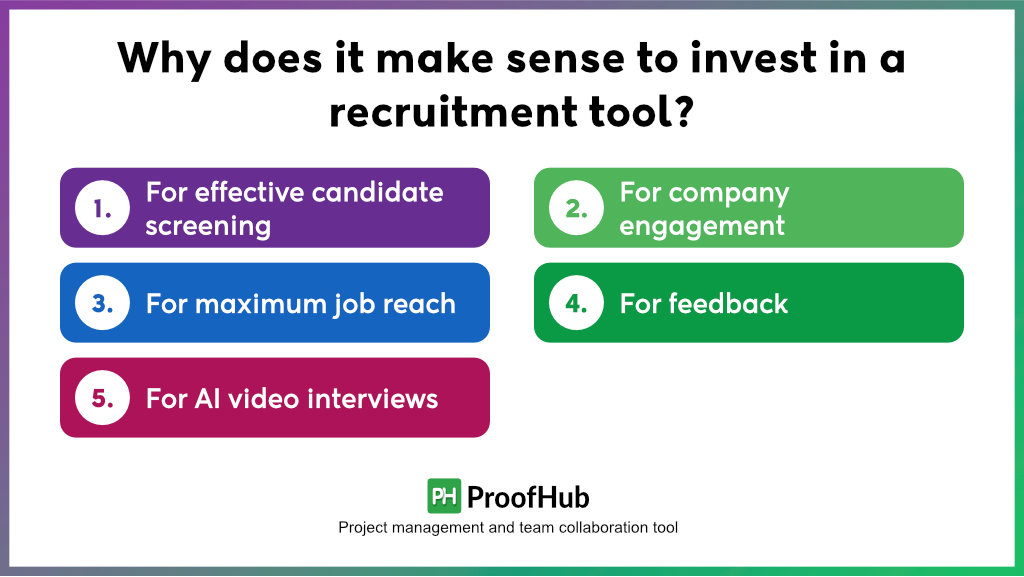 Why does it make sense to invest in a recruitment tool?