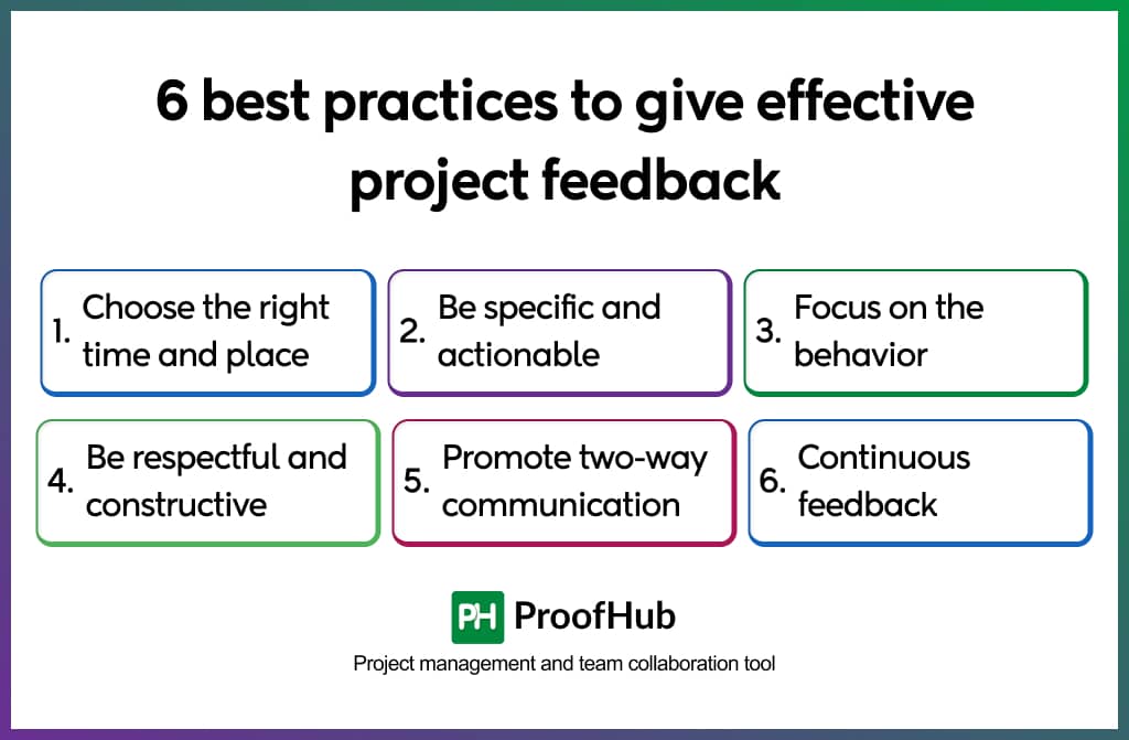 6 best practices to give effective project feedback