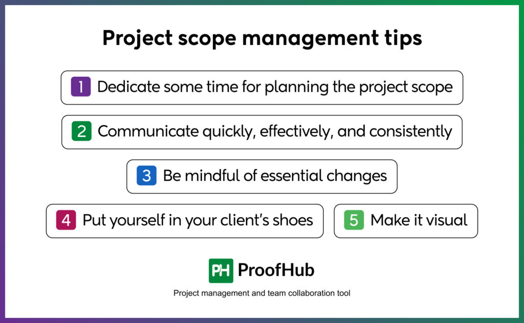 Project scope management tips