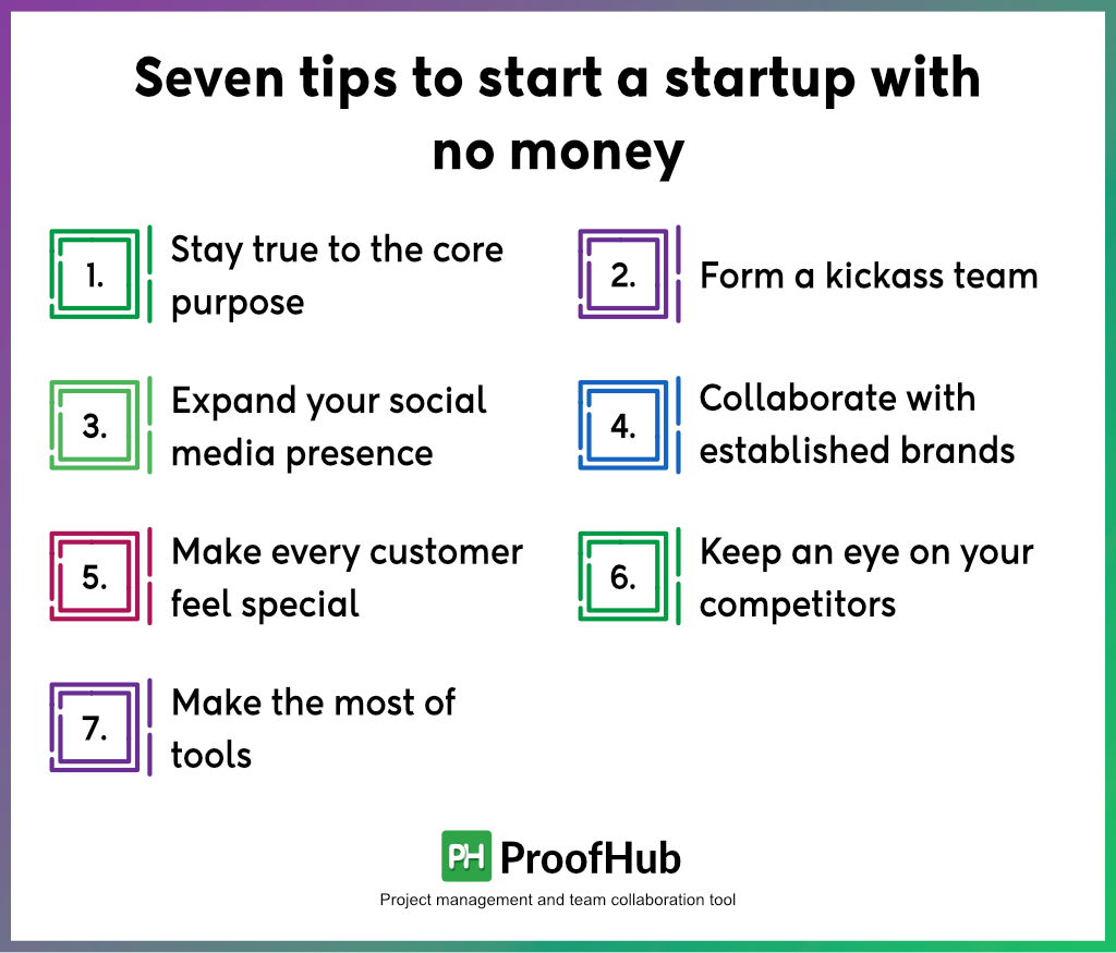 7 tips to start a startup with no money