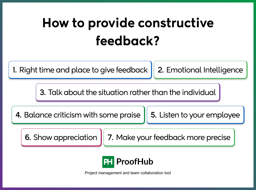 How to provide constructive feedback