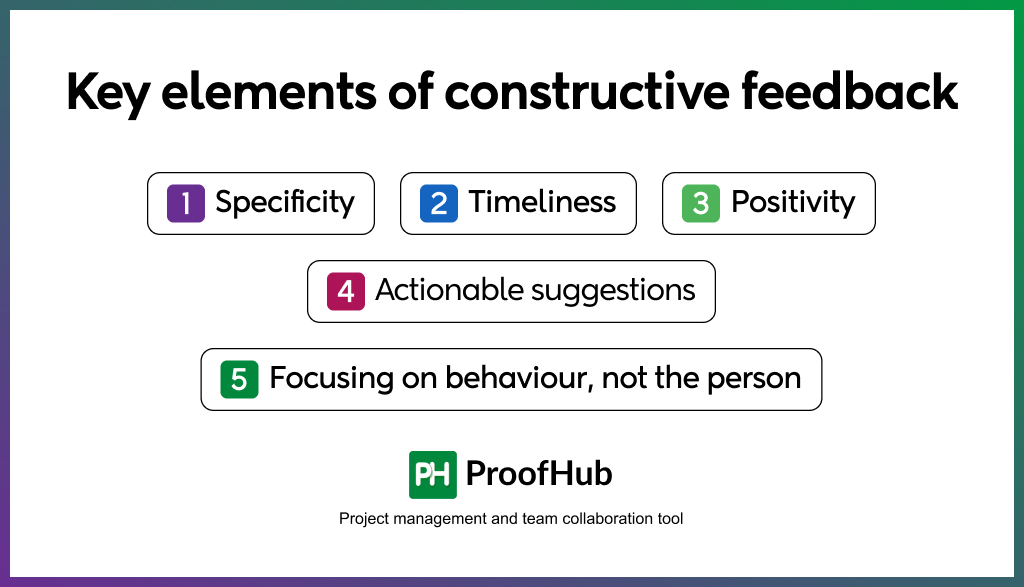 Key elements of constructive feedback