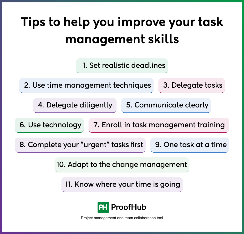 Tips to help you improve your task management skills