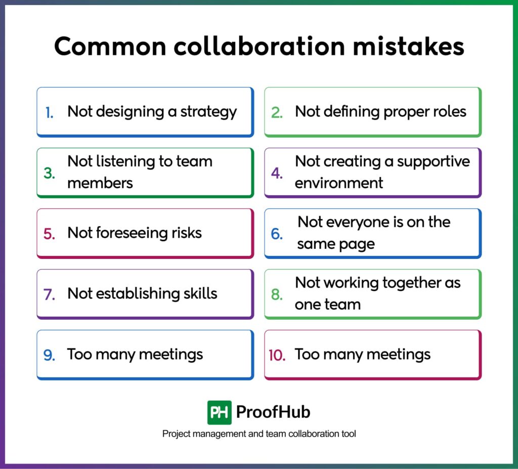 Common collaboration mistakes