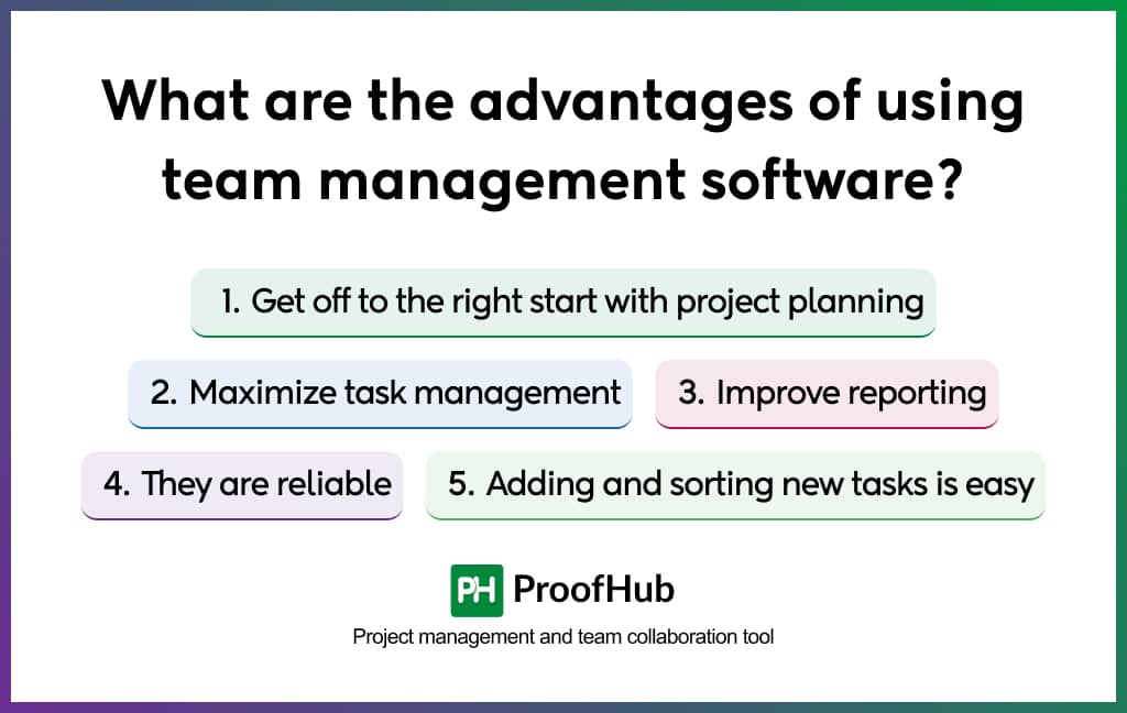 What are the advantages of using team management software