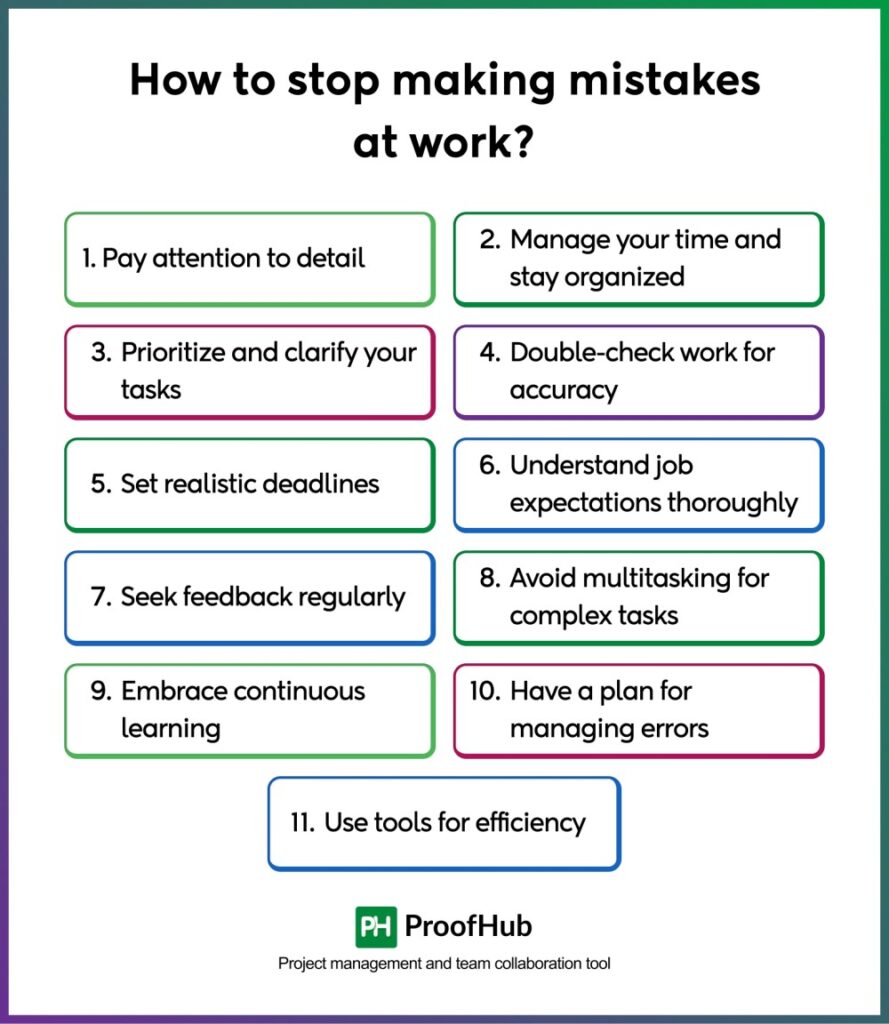 How to stop making mistakes at work