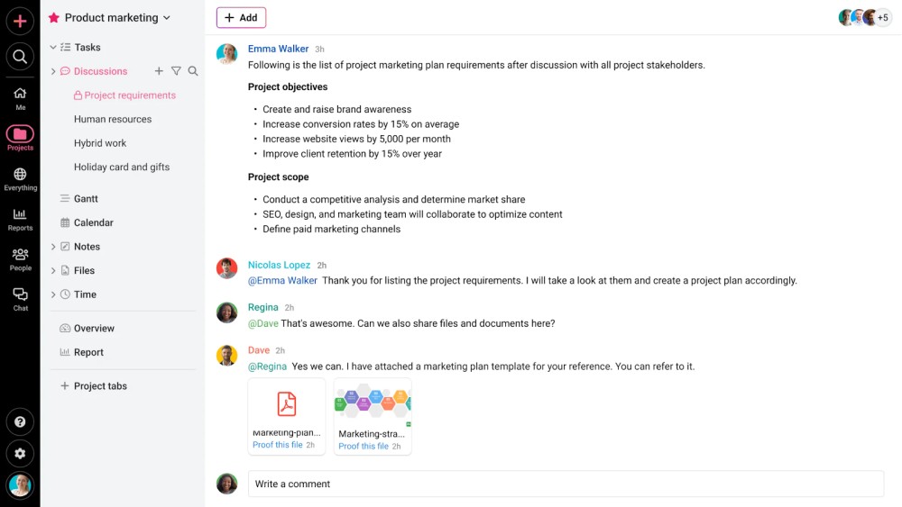 ProofHub discussions