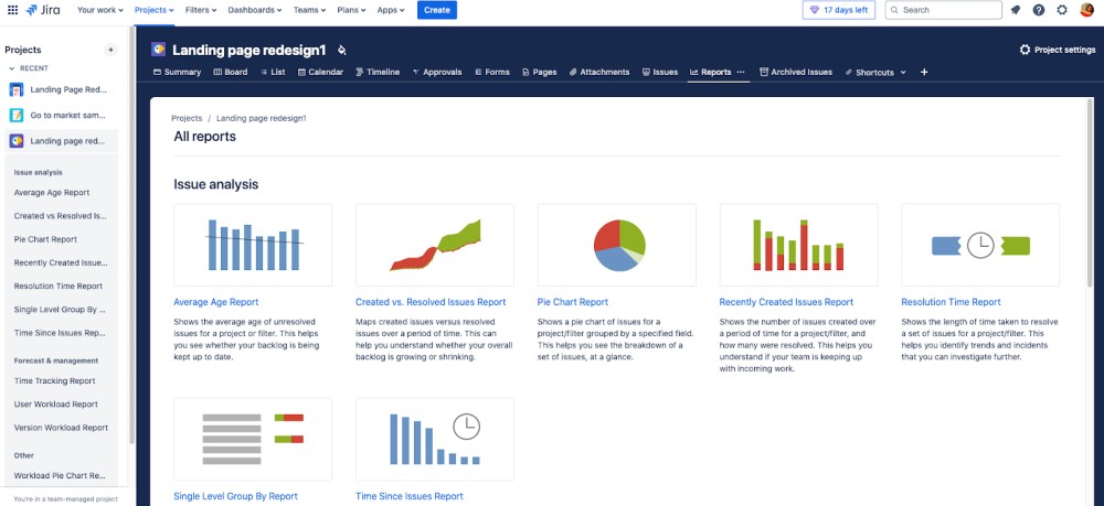 Advanced reporting in Jira