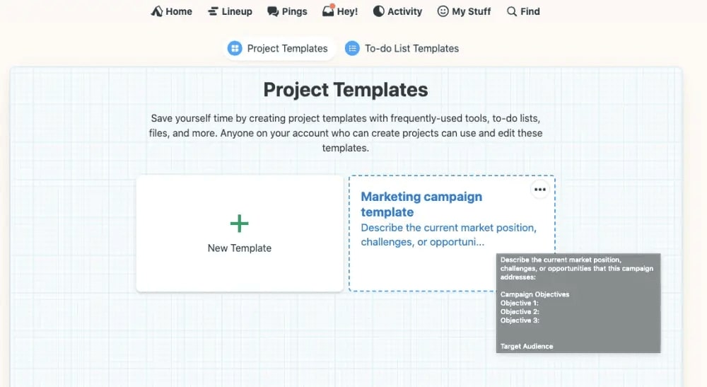 Project templates